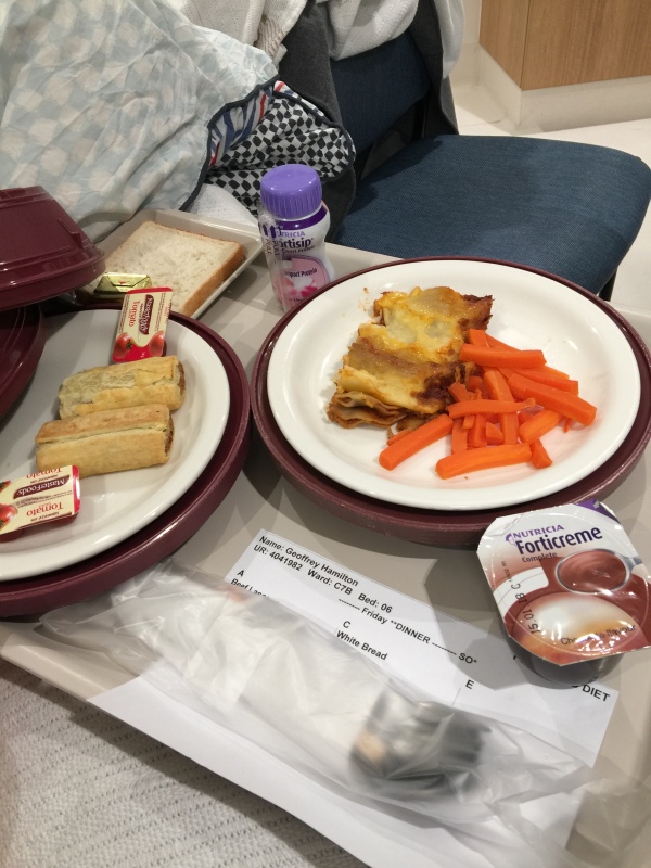 Day 18 Hospital food